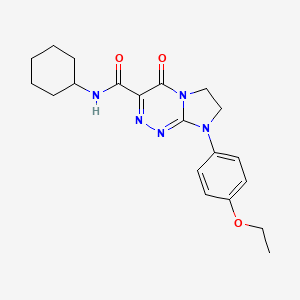 molecular formula C20H25N5O3 B2762640 N-cyclohexyl-8-(4-ethoxyphenyl)-4-oxo-4,6,7,8-tetrahydroimidazo[2,1-c][1,2,4]triazine-3-carboxamide CAS No. 946230-75-7
