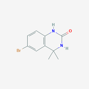 molecular formula C10H11BrN2O B2762651 6-Bromo-4,4-dimethyl-3,4-dihydroquinazolin-2(1H)-one CAS No. 28721-20-2