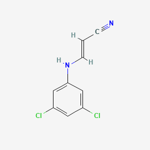 molecular formula C9H6Cl2N2 B2762727 (2E)-3-[(3,5-dichlorophenyl)amino]prop-2-enenitrile CAS No. 338959-87-8