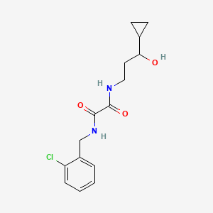 molecular formula C15H19ClN2O3 B2762728 N1-(2-chlorobenzyl)-N2-(3-cyclopropyl-3-hydroxypropyl)oxalamide CAS No. 1396807-66-1