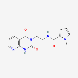 molecular formula C15H15N5O3 B2762730 N-(2-(2,4-dioxo-1,2-dihydropyrido[2,3-d]pyrimidin-3(4H)-yl)ethyl)-1-methyl-1H-pyrrole-2-carboxamide CAS No. 2034322-06-8