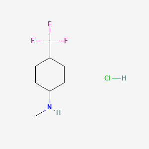molecular formula C8H15ClF3N B2762741 N-Methyl-4-(trifluoromethyl)cyclohexan-1-amine hydrochloride CAS No. 800386-46-3