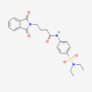molecular formula C22H25N3O5S B2762806 N-[4-(diethylsulfamoyl)phenyl]-4-(1,3-dioxo-2,3-dihydro-1H-isoindol-2-yl)butanamide CAS No. 692746-25-1