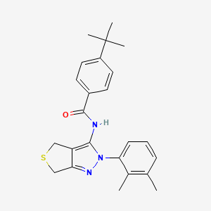 molecular formula C24H27N3OS B2762830 4-tert-butyl-N-[2-(2,3-dimethylphenyl)-2H,4H,6H-thieno[3,4-c]pyrazol-3-yl]benzamide CAS No. 450344-08-8