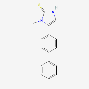 molecular formula C16H14N2S B2762850 1-methyl-5-(4-phenylphenyl)-1H-imidazole-2-thiol CAS No. 852389-00-5