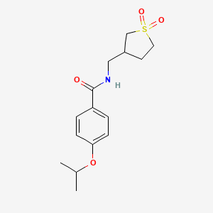 molecular formula C15H21NO4S B2762885 N-((1,1-dioxidotetrahydrothiophen-3-yl)methyl)-4-isopropoxybenzamide CAS No. 1234991-79-7