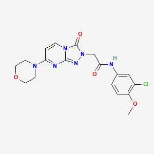 molecular formula C18H19ClN6O4 B2762907 N-(3-chloro-4-methoxyphenyl)-2-[7-(morpholin-4-yl)-3-oxo-2H,3H-[1,2,4]triazolo[4,3-a]pyrimidin-2-yl]acetamide CAS No. 1251594-90-7