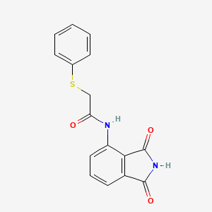 molecular formula C16H12N2O3S B2762909 N-(1,3-dioxo-2,3-dihydro-1H-isoindol-4-yl)-2-(phenylsulfanyl)acetamide CAS No. 701258-96-0