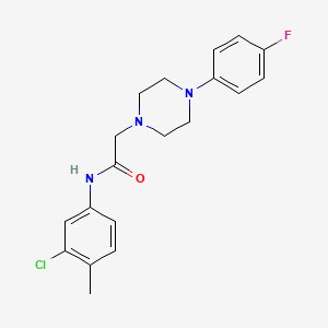 molecular formula C19H21ClFN3O B2762933 N-(3-chloro-4-methylphenyl)-2-[4-(4-fluorophenyl)piperazin-1-yl]acetamide CAS No. 882748-99-4
