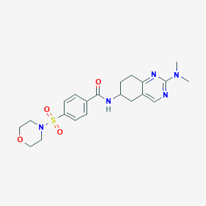 molecular formula C21H27N5O4S B2762954 N-[2-(dimethylamino)-5,6,7,8-tetrahydroquinazolin-6-yl]-4-(morpholine-4-sulfonyl)benzamide CAS No. 2097890-26-9