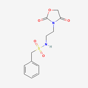 molecular formula C12H14N2O5S B2763014 N-[2-(2,4-dioxo-1,3-oxazolidin-3-yl)ethyl]-1-phenylmethanesulfonamide CAS No. 2097873-22-6