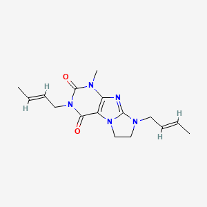 B2763041 3,8-di((E)-but-2-en-1-yl)-1-methyl-7,8-dihydro-1H-imidazo[2,1-f]purine-2,4(3H,6H)-dione CAS No. 1190324-15-2