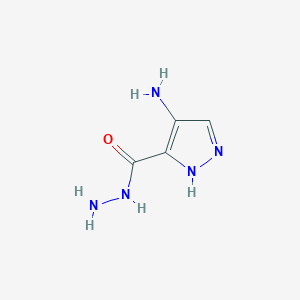 molecular formula C4H7N5O B2763054 4-amino-1H-pyrazole-5-carbohydrazide CAS No. 1026783-39-0