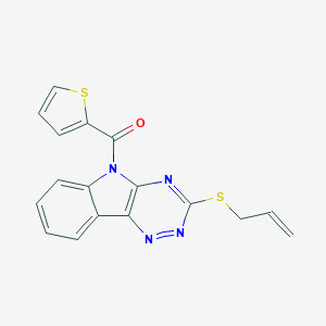 molecular formula C17H12N4OS2 B276309 allyl 5-(2-thienylcarbonyl)-5H-[1,2,4]triazino[5,6-b]indol-3-yl sulfide 