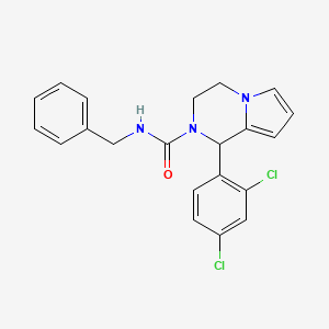 molecular formula C21H19Cl2N3O B2763149 N-benzyl-1-(2,4-dichlorophenyl)-1H,2H,3H,4H-pyrrolo[1,2-a]pyrazine-2-carboxamide CAS No. 922844-46-0