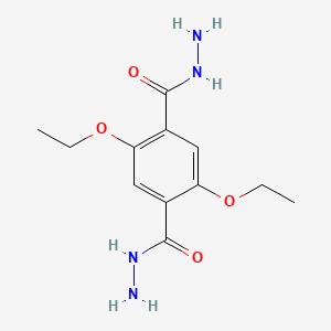 molecular formula C12H18N4O4 B2763183 2,5-Diethoxyterephthalohydrazide CAS No. 1136292-71-1