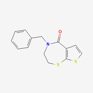 4-benzyl-3,4-dihydrothieno[3,2-f][1,4]thiazepin-5(2H)-one