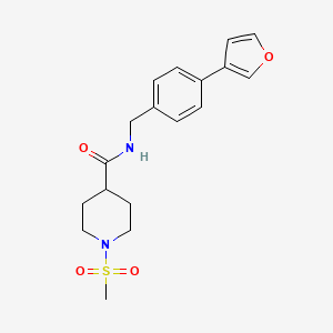 N-(4-(furan-3-yl)benzyl)-1-(methylsulfonyl)piperidine-4-carboxamide