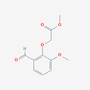 molecular formula C11H12O5 B2763239 Methyl 2-(2-formyl-6-methoxyphenoxy)acetate CAS No. 40359-29-3