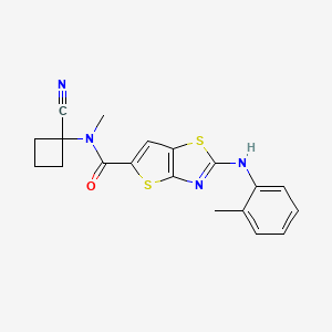 N-(1-cyanocyclobutyl)-N-methyl-2-[(2-methylphenyl)amino]thieno[2,3-d][1,3]thiazole-5-carboxamide
