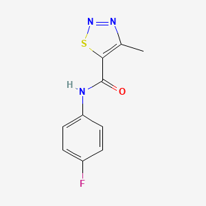 molecular formula C10H8FN3OS B2763270 N-(4-fluorophenyl)-4-methylthiadiazole-5-carboxamide CAS No. 69636-08-4