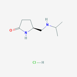 molecular formula C8H17ClN2O B2763283 (5S)-5-{[(propan-2-yl)amino]methyl}pyrrolidin-2-one hydrochloride CAS No. 2044706-29-6