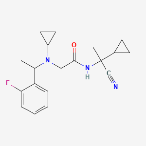 molecular formula C19H24FN3O B2763314 N-(1-cyano-1-cyclopropylethyl)-2-{cyclopropyl[1-(2-fluorophenyl)ethyl]amino}acetamide CAS No. 1241315-09-2