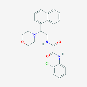 molecular formula C24H24ClN3O3 B2763356 N1-(2-chlorophenyl)-N2-(2-morpholino-2-(naphthalen-1-yl)ethyl)oxalamide CAS No. 941996-85-6