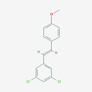 molecular formula C15H12Cl2O B027634 1,3-dichloro-5-[(1E)-2-(4-methoxyphenyl)ethenyl]-benzene CAS No. 688348-37-0