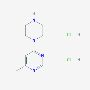 molecular formula C9H16Cl2N4 B2763428 4-Methyl-6-(piperazin-1-yl)pyrimidine dihydrochloride CAS No. 1365988-09-5