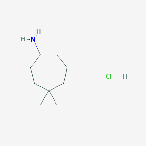 molecular formula C9H18ClN B2763461 Spiro[2.6]nonan-7-amine;hydrochloride CAS No. 2378503-01-4