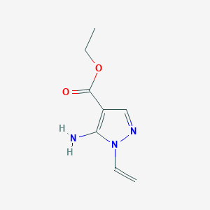 molecular formula C8H11N3O2 B2763518 Ethyl 5-amino-1-ethenylpyrazole-4-carboxylate CAS No. 2243511-98-8