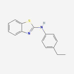 molecular formula C15H14N2S B2763530 N-(4-ethylphenyl)-1,3-benzothiazol-2-amine CAS No. 380427-14-5