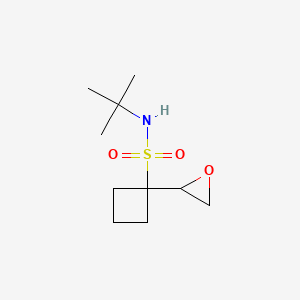 molecular formula C10H19NO3S B2763531 N-tert-butyl-1-(oxiran-2-yl)cyclobutane-1-sulfonamide CAS No. 2138288-27-2