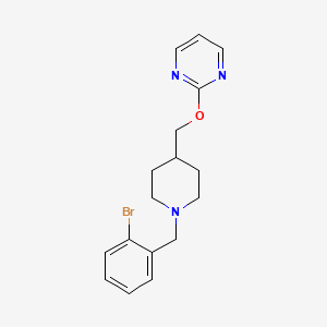 B2763555 2-[[1-[(2-Bromophenyl)methyl]piperidin-4-yl]methoxy]pyrimidine CAS No. 2379973-09-6
