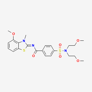 4-[bis(2-methoxyethyl)sulfamoyl]-N-(4-methoxy-3-methyl-1,3-benzothiazol-2-ylidene)benzamide