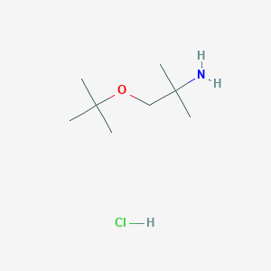 2-Methyl-1-[(2-methylpropan-2-yl)oxy]propan-2-amine;hydrochloride