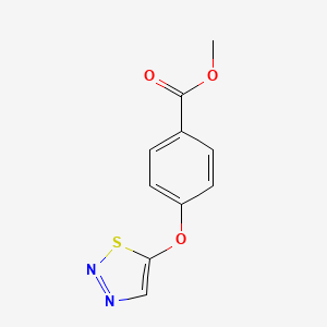 molecular formula C10H8N2O3S B2763587 Methyl 4-(1,2,3-thiadiazol-5-yloxy)benzoate CAS No. 338421-22-0