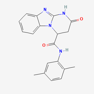 molecular formula C19H18N4O2 B2763681 N-(2,5-dimethylphenyl)-11-oxo-1,8,10-triazatricyclo[7.4.0.0^{2,7}]trideca-2(7),3,5,9-tetraene-13-carboxamide CAS No. 1092795-51-1
