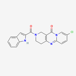molecular formula C20H15ClN4O2 B2763733 13-chloro-5-(1H-indole-2-carbonyl)-1,5,9-triazatricyclo[8.4.0.03,8]tetradeca-3(8),9,11,13-tetraen-2-one CAS No. 2034267-43-9