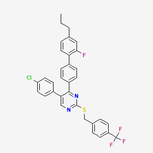 5-(4-Chlorophenyl)-4-(2'-fluoro-4'-propyl[1,1'-biphenyl]-4-yl)-2-{[4-(trifluoromethyl)benzyl]sulfanyl}pyrimidine