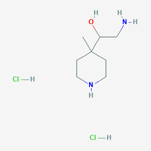 2-Amino-1-(4-methylpiperidin-4-yl)ethanol;dihydrochloride