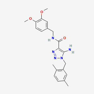 5-amino-N-(3,4-dimethoxybenzyl)-1-(2,5-dimethylbenzyl)-1H-1,2,3-triazole-4-carboxamide