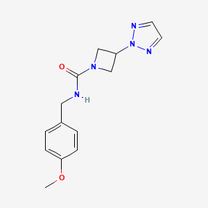 molecular formula C14H17N5O2 B2763776 N-(4-methoxybenzyl)-3-(2H-1,2,3-triazol-2-yl)azetidine-1-carboxamide CAS No. 2320415-26-5