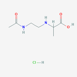2-[(2-Acetamidoethyl)amino]propanoic acid hydrochloride