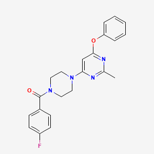 (4-Fluorophenyl)(4-(2-methyl-6-phenoxypyrimidin-4-yl)piperazin-1-yl)methanone