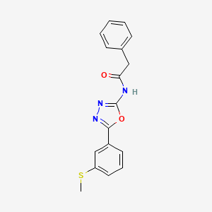 molecular formula C17H15N3O2S B2763785 N-(5-(3-(methylthio)phenyl)-1,3,4-oxadiazol-2-yl)-2-phenylacetamide CAS No. 886915-14-6