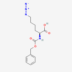 molecular formula C14H18N4O4 B2763787 Nalpha-z-nepsilon-azido-l-lysine cyclohexylammonium salt CAS No. 901300-81-0