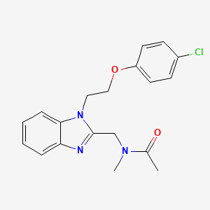 molecular formula C19H20ClN3O2 B2763804 N-({1-[2-(4-chlorophenoxy)ethyl]-1H-1,3-benzodiazol-2-yl}methyl)-N-methylacetamide CAS No. 873093-81-3