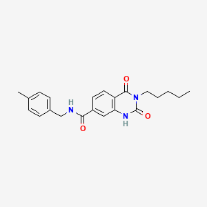 molecular formula C22H25N3O3 B2763895 N-(4-methylbenzyl)-2,4-dioxo-3-pentyl-1,2,3,4-tetrahydroquinazoline-7-carboxamide CAS No. 892264-14-1